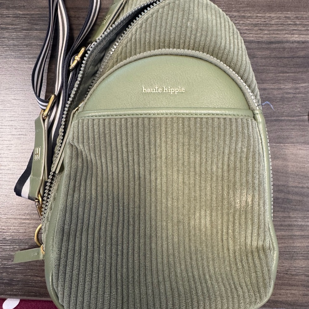 Haute Hippie Olive Green Backpack